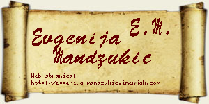 Evgenija Mandžukić vizit kartica